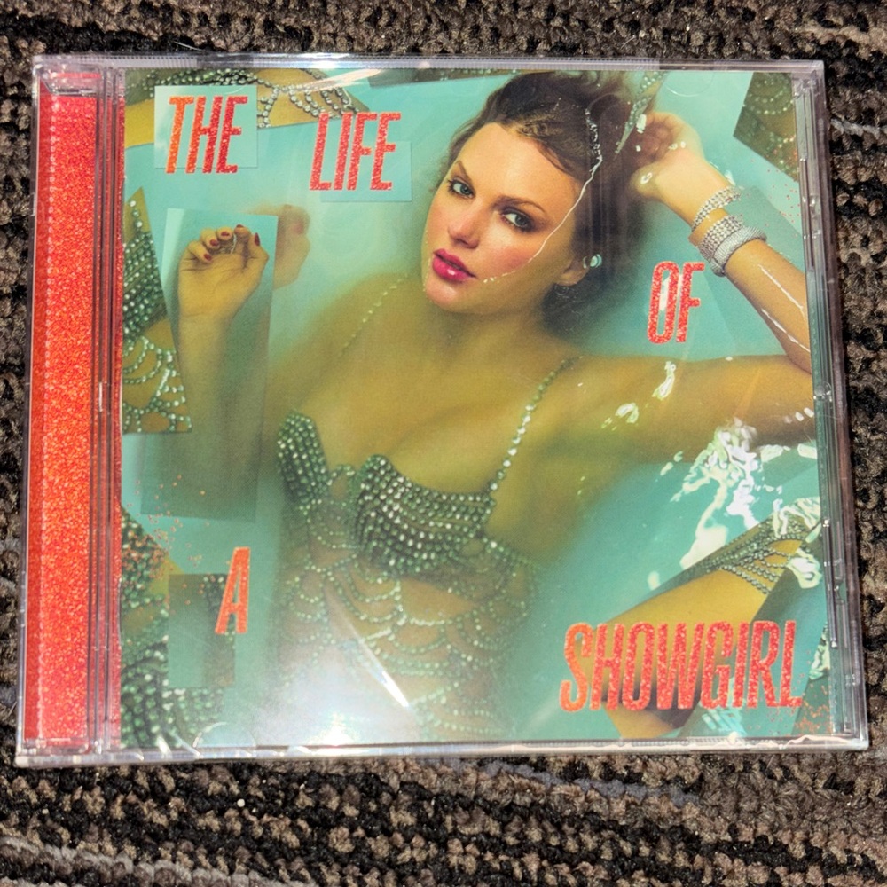 Taylor Swift The Life of a Showgirl CD - Red and Green